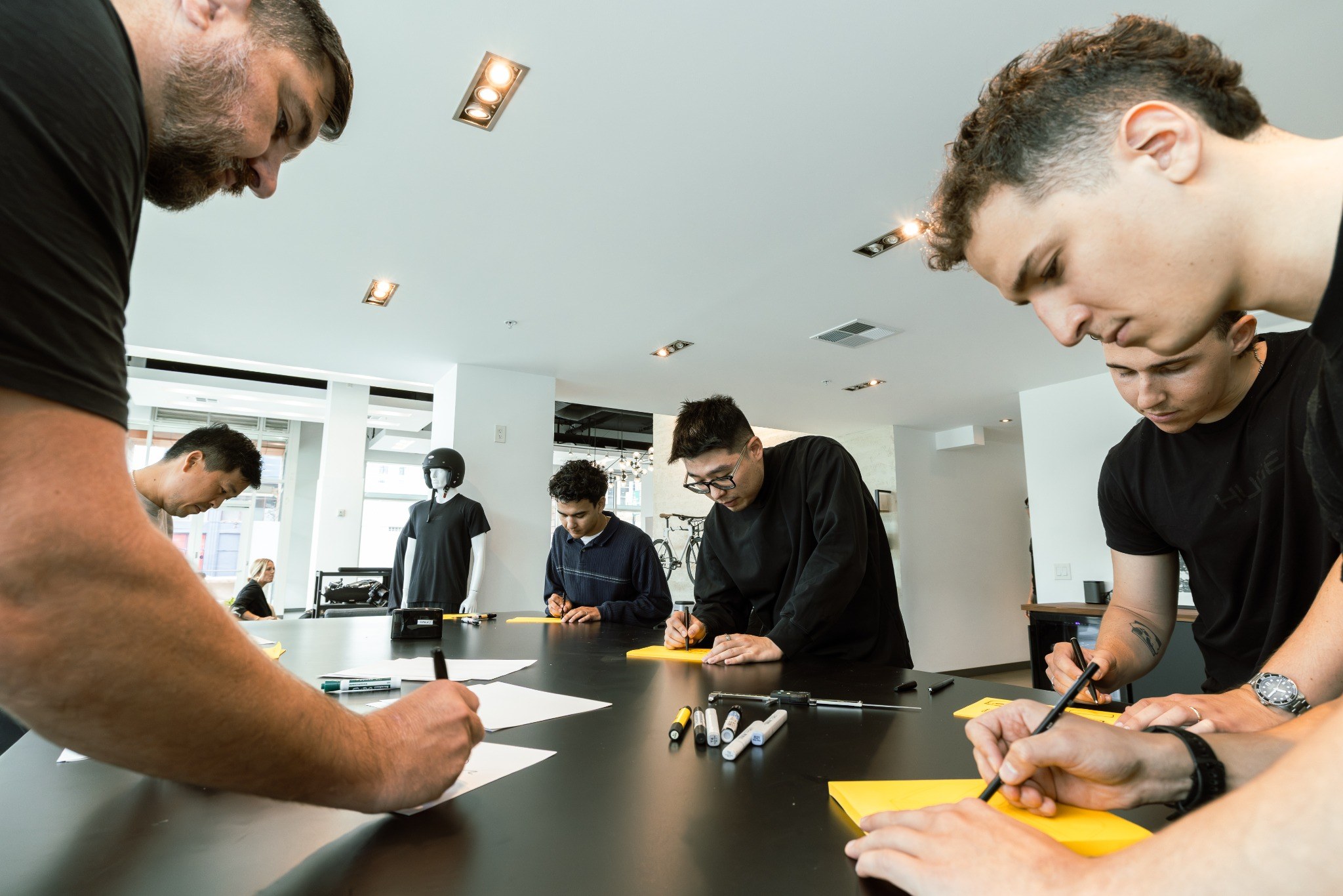 Huge Design team sketching together in the San Francisco studio
