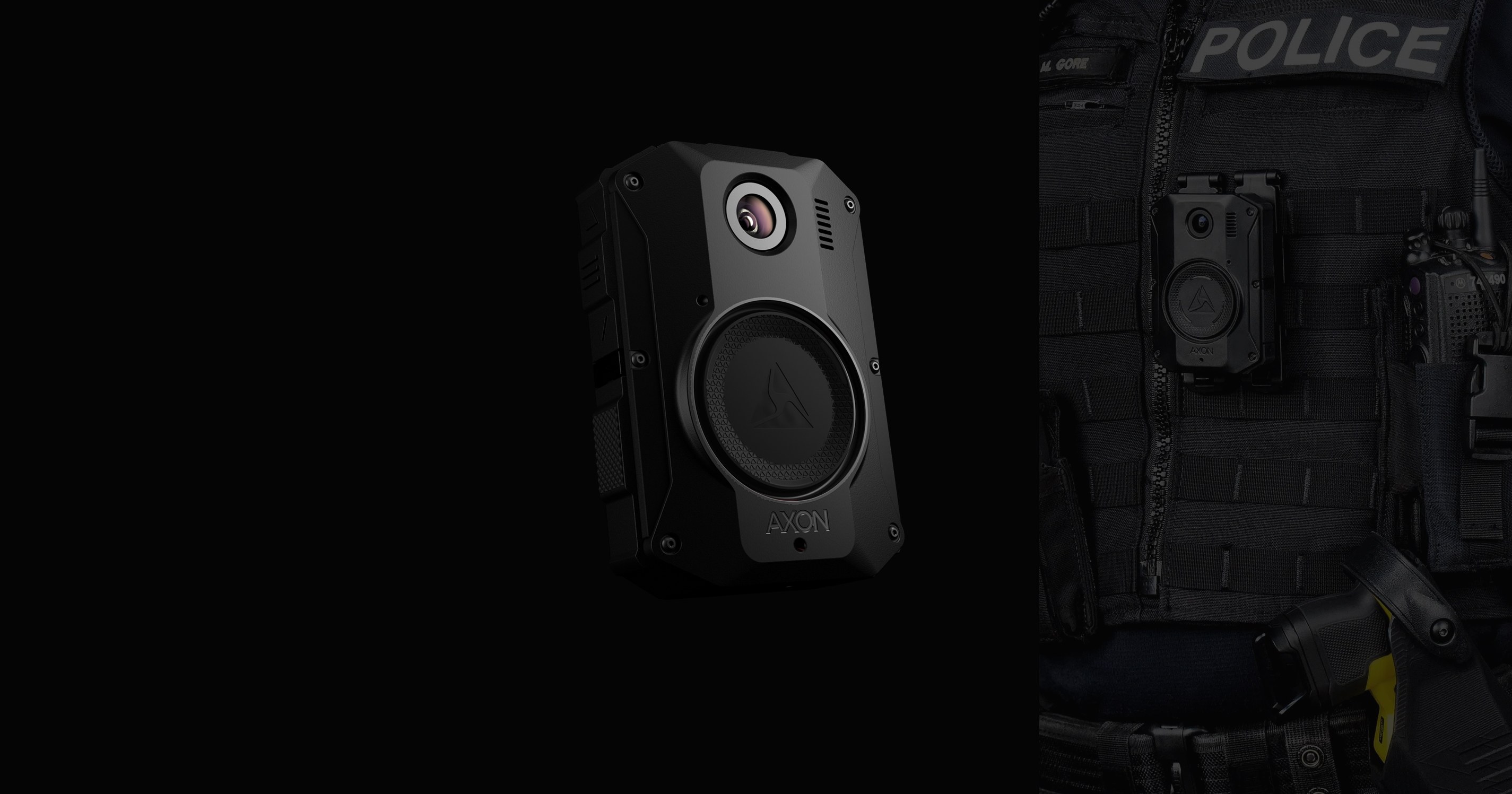 Axon Body 3 camera and officer equipment