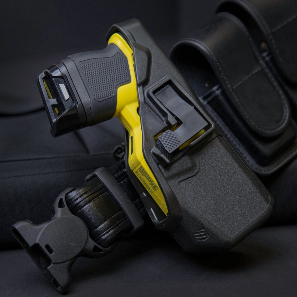 TASER 7 holster and grip detail