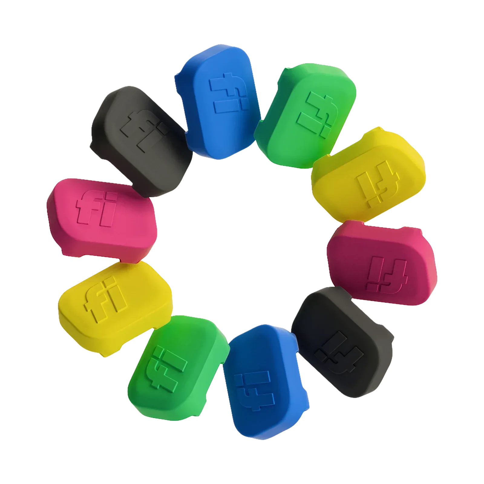 Fi Mini protective silicone cases in five lifestyle colors